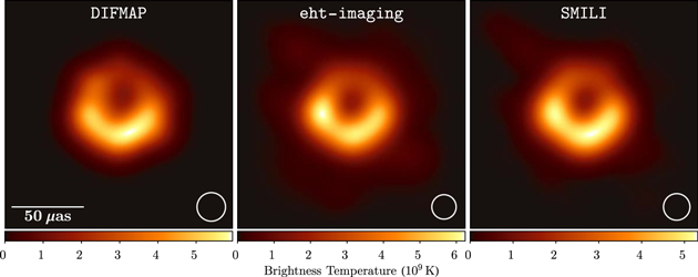 SMILI is one of three imaging software packages used to create the first-ever picture of a black hole (EHT Collaboration et al. 2019, Paper IV, Figure 14)