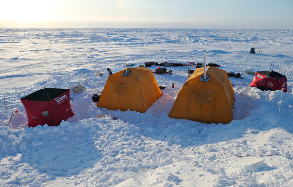 SIDEx camp on sea ice in the Beaufort Sea, northern Alaska